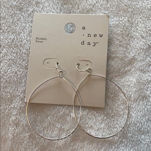 Silver hoop earrings